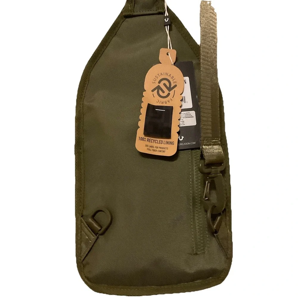True Religion Yeta Unisex Adult Crossbody Bag, Medium - Green‎